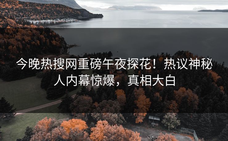 今晚热搜网重磅午夜探花！热议神秘人内幕惊爆，真相大白